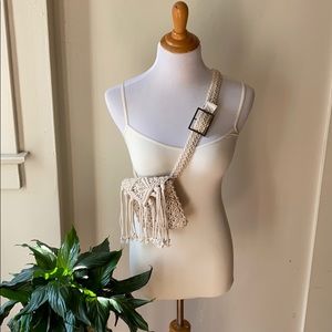 Free People Crochet Belt Bag NWT